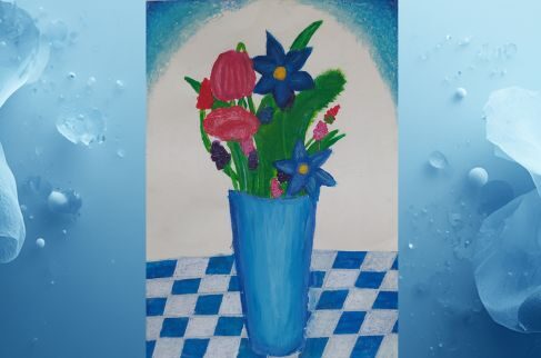 Výstava výtvarných prací žáků 2. stupně ZŠ v Novém Strašecí „ROSTEME do krásy světa“